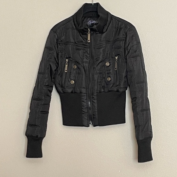 Ci Sono by Cavelini - Big Girls Quilted Crop Jacket - M